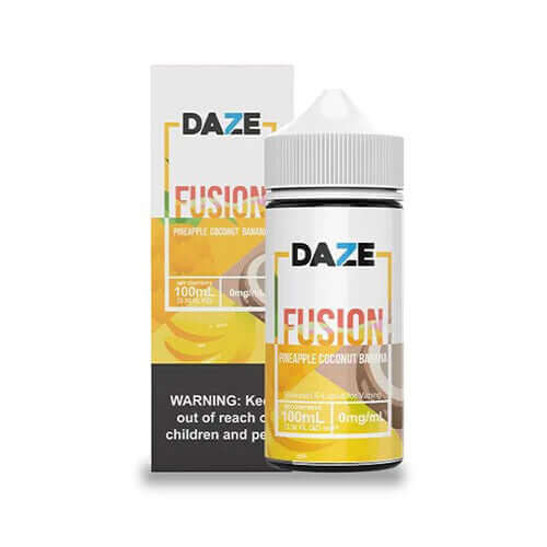 7DAZE FUSION E-LIQUID PINEAPPLE COCONUT BANANA - 100ML