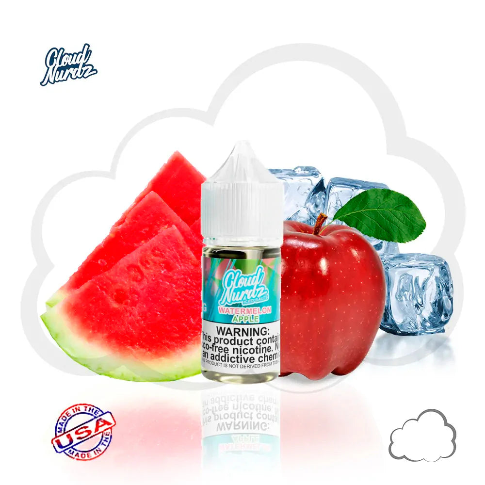 CLOUD NURDZ SALT ICED WATERMELON APPLE - 30ML - E-Juice Steals