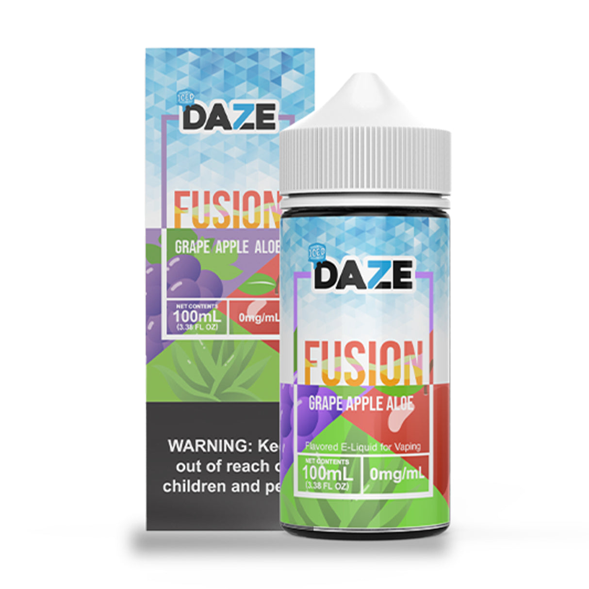 7DAZE E-LIQUID FUSION ICED GRAPE APPLE ALOE - 100ML